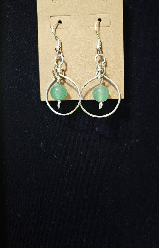 Green Adventurine Tear Drop Earrings